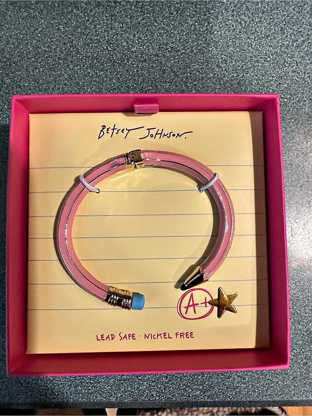 Betsey Johnson Best In Class Classic Pencil Bangle Bracelet Pencil Bangle